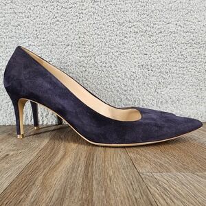 M. Gemi Dark Blue Suede Heels